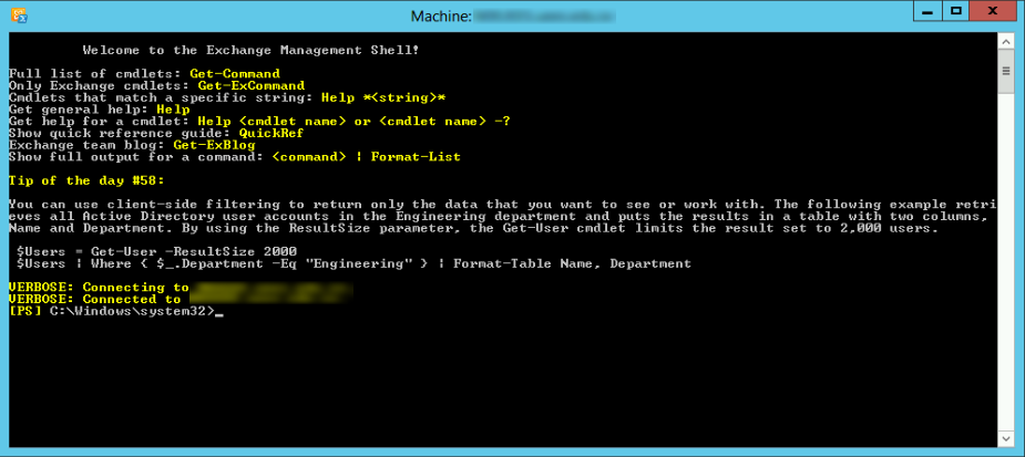 Exchange Management Shell